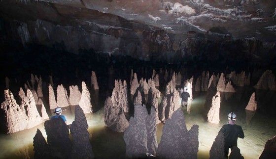 Măng đá trong hang Va khu vực Phong Nha-Kẻ Bàng. Ảnh tư liệu