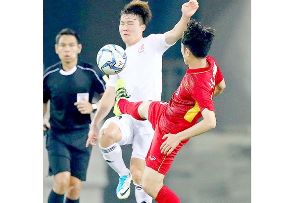 Đội tuyển U.23 Việt Nam trong cuộc so tài cùng đội Các ngôi sao K-League vào tháng 8 vừa qua