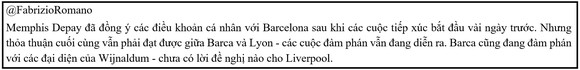 Memphis Depay tìm thấy thỏa thuận với Barcelona để về với ông thầy Koeman  ảnh 1