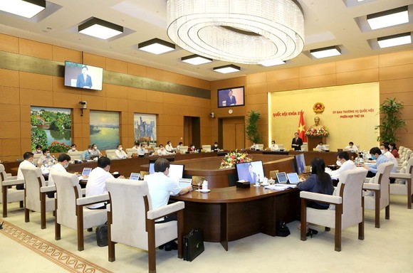 Quang cảnh phiên họp thứ 58 của Ủy ban Thường vụ Quốc hội 