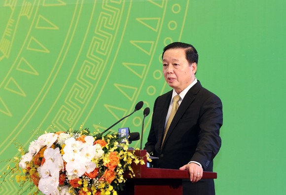 Bộ trưởng Bộ TN-MT Trần Hồng Hà phát biểu khai mạc hội nghị