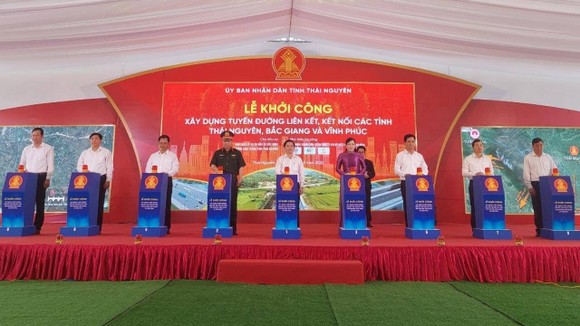 Lễ khởi công xây mới tuyến đường kết nối 3 tỉnh Thái Nguyên - Bắc Giang - Vĩnh Phúc