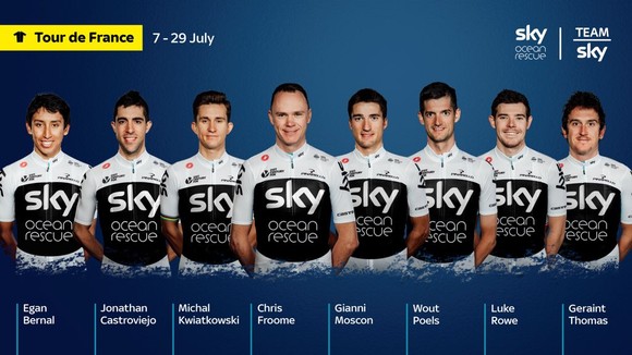 Đội hình đội đua Sky tham gia Tour de France năm nay
