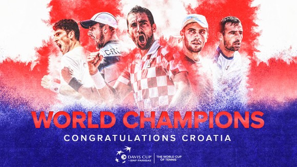 Hình ảnh mừng ngôi vô địch Davis Cup 2018 của tuyển Croatia