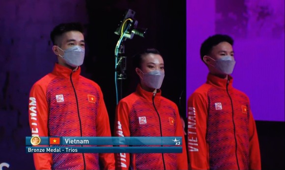 Đội aerobic Việt Nam đã có huy chương đầu tiên tại giải vô địch thế giới 2022. Ảnh: I.T