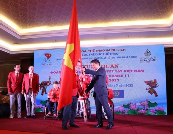 Đoàn thể thao người khuyết tật Việt Nam đã sẵn sàng lên đường đi Indonesia tranh tài. Ảnh: NGUYỄN ANH