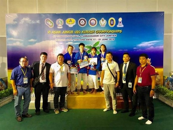 Kurash trẻ Việt Nam từng dự giải lần thứ 6 cũng tổ chức tại Thái Lan năm 2019 và giành được 2 tấm HCV. Ảnh: K.VN