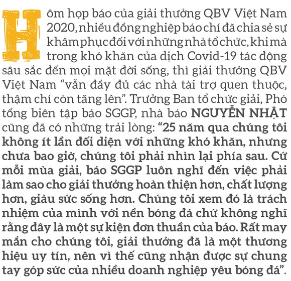 Quả bóng vàng Việt Nam 2020 - Thương hiệu và cảm xúc ảnh 2