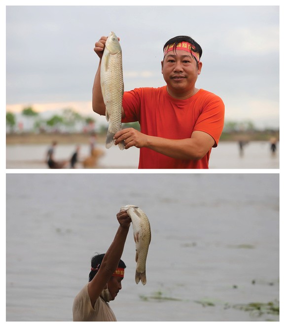 Hàng trăm người nô nức bắt cá hồ Đập Lổ ở Hà Tĩnh ảnh 14