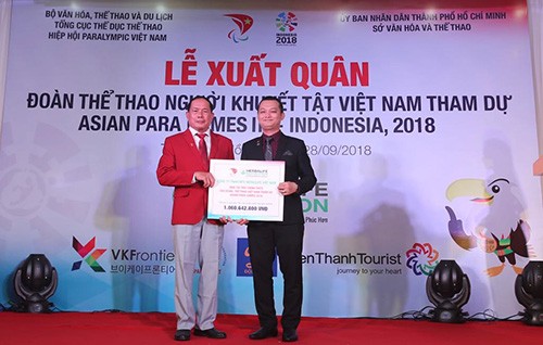Lễ xuất quân đoàn thể thao khuyết tật Việt Nam 2018: Chỉ tiêu đoạt 5 HCV  ảnh 1