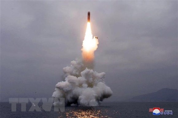 Một vụ phóng tên lửa của Triều Tiên. Ảnh: AFP/TTXVN