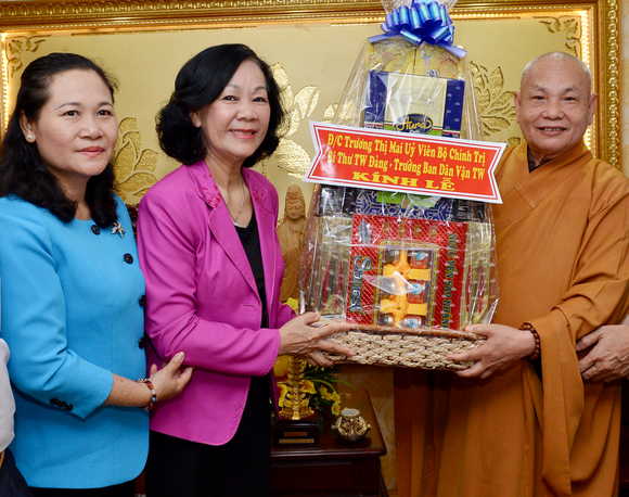 Đồng chí Trương Thị Mai, Trưởng Ban Dân vận Trung ương thăm các tôn giáo ảnh 1