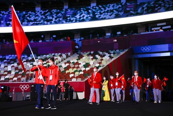 Đoàn thể thao Việt Nam tham dự Olympic Tokyo 2020. Ảnh: GETTY IMAGES