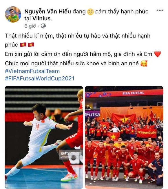 Các tuyển thủ futsal Việt Nam đồng loạt gửi lời cảm ơn đến người hâm mộ ảnh 5