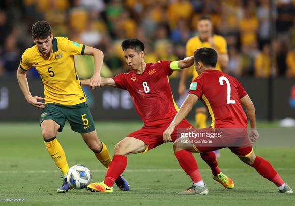 Đội tuyển Việt Nam mở đầu năm 2022 bằng thất bại trên sân của Australia. Ảnh: GETTY