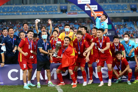U23 Việt Nam vô địch Giải U23 Đông Nam Á 2022. Ảnh: HOÀNG TÙNG