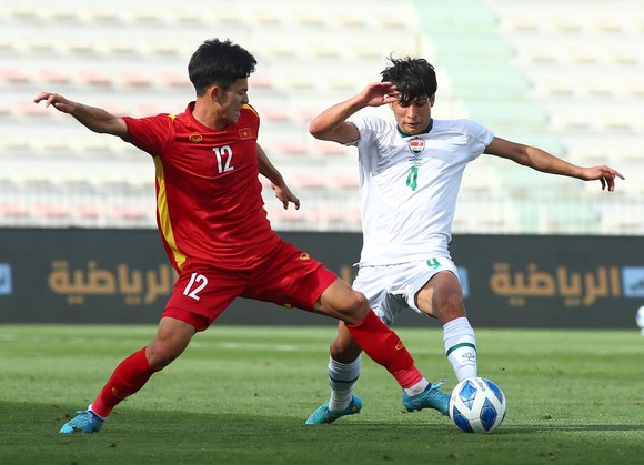 U23 Việt Nam cầm hòa Iraq 0-0 ở trận ra quân Dubai Cup 2022. ẢNH: IFA