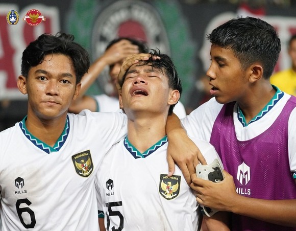 U19 Indonesia bị loại khỏi Giải U19 Đông Nam Á 2022 đầy cay đắng. ẢNH: PSSI
