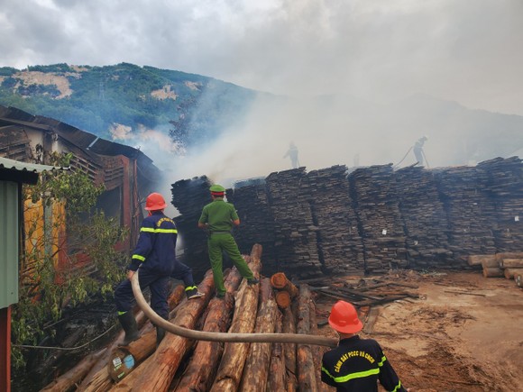 Cháy xưởng gỗ ở khu công nghiệp Phú Tài, Bình Định ảnh 13
