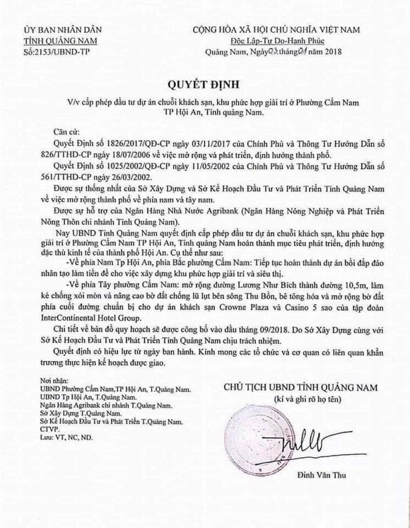 Phát hiện văn bản giả chữ ký chủ tịch UBND tỉnh Quảng Nam ảnh 1