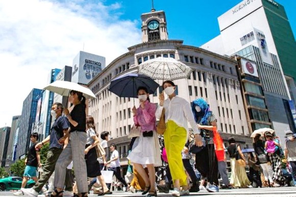 日本有記錄以來6月分最高氣溫，達到40.2度。圖源：互聯網