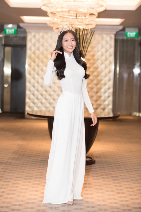Dàn hoa hậu, á hậu khoe sắc áo dài trắng khởi động Hoa hậu Việt Nam​ 2020 ảnh 10
