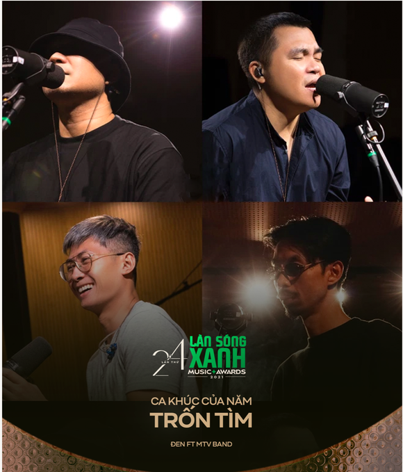 Rapper Đen Vâu, Hứa Kim Tuyền 'bội thu' Giải thưởng Làn Sóng Xanh 2021 ảnh 7
