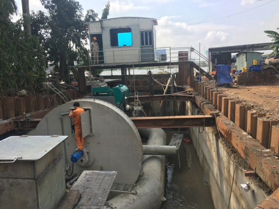 Hệ thống máy bơm chống ngập đường Nguyễn Hữu Cảnh