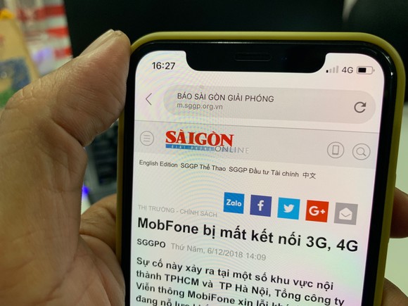4G của MobiFone đã được kết nối trở lại 