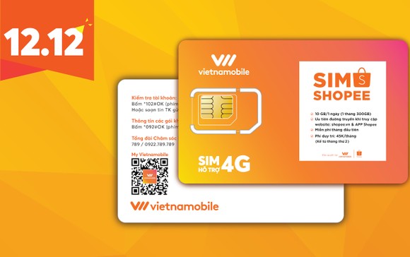 SIM Vietnamobile 4G Shopee chuyên cho mua sắm online ảnh 1