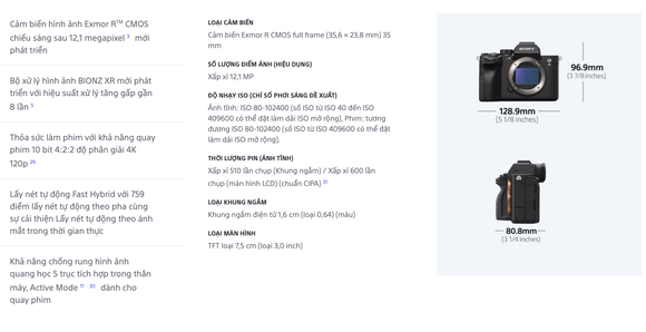 Sony Alpha 7S III giá gần 83 triệu đồng ảnh 3