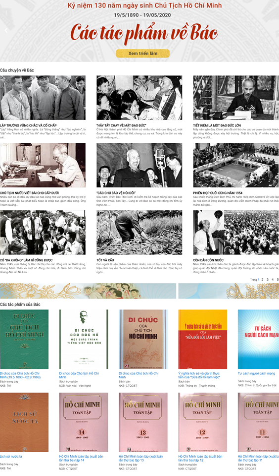 Trưng bày trực tuyến hơn 700 xuất bản phẩm, tư liệu về Chủ tịch Hồ Chí Minh ảnh 1