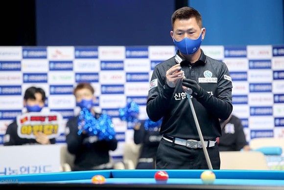 Mã Minh Cẩm tiến vào vòng 16 cơ thủ của giải. Ảnh: Kim Young Hun