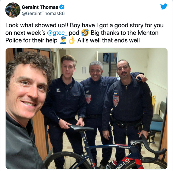 Tay đua Geraint Thomas nhận lại “chiến mã” sau 3 giờ bị trộm ảnh 2