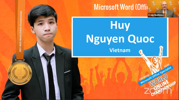 Việt Nam giành huy chương vàng Cuộc thi Vô địch tin học văn phòng thế giới năm 2021 ảnh 1
