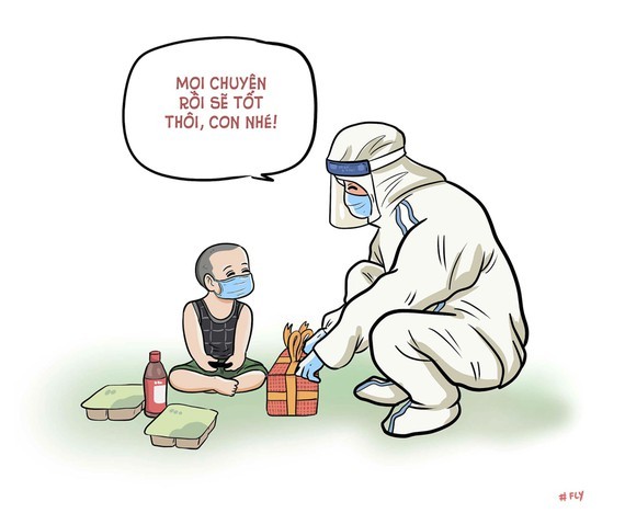 Young illustration artists cheer up frontline healthcare workers with paintings ảnh 1