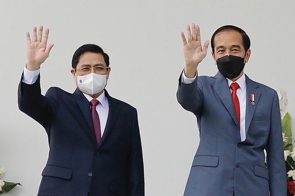 Indonesian President hosts Vietnamese PM in Bogor ảnh 1