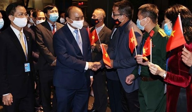 President arrives in New York for attendance at UNGA’s 76th session ảnh 1