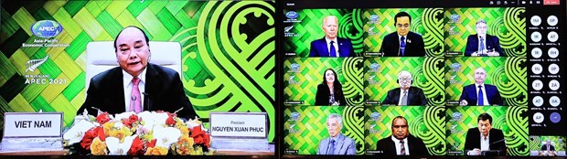 Remarks by President Nguyen Xuan Phuc at APEC Informal Leaders Retreat ảnh 1