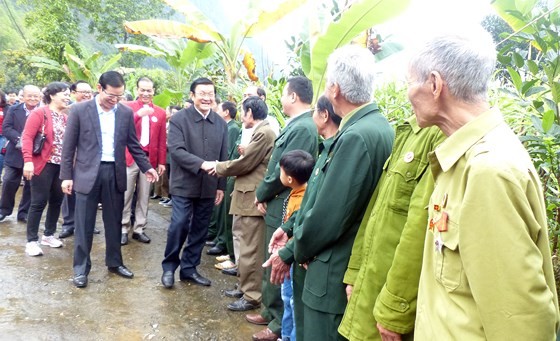 Nguyên Chá»§ tá»ch nưá»c Trương Tấn Sang tưá»ng niá»m, tri ân các anh hùng, liá»t sÄ© tại Vá» Xuyên ảnh 9