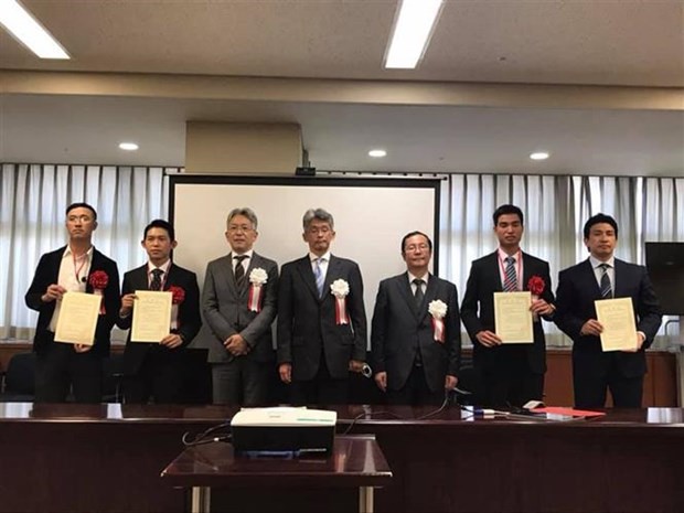 Four Vietnamese honoured as excellent foreign workers in Japan ảnh 1