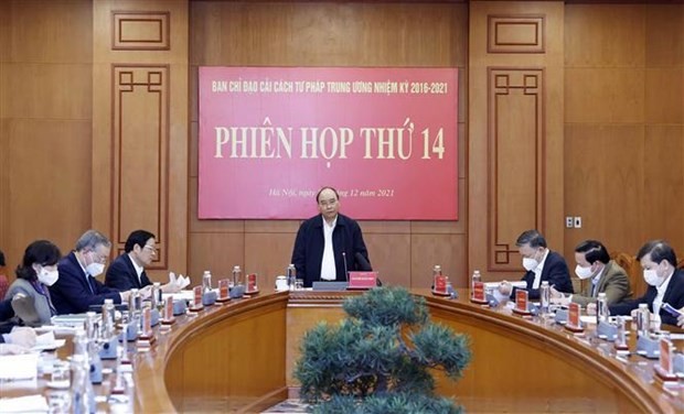 President chairs 14th meeting of judicial reform steering committee ảnh 1