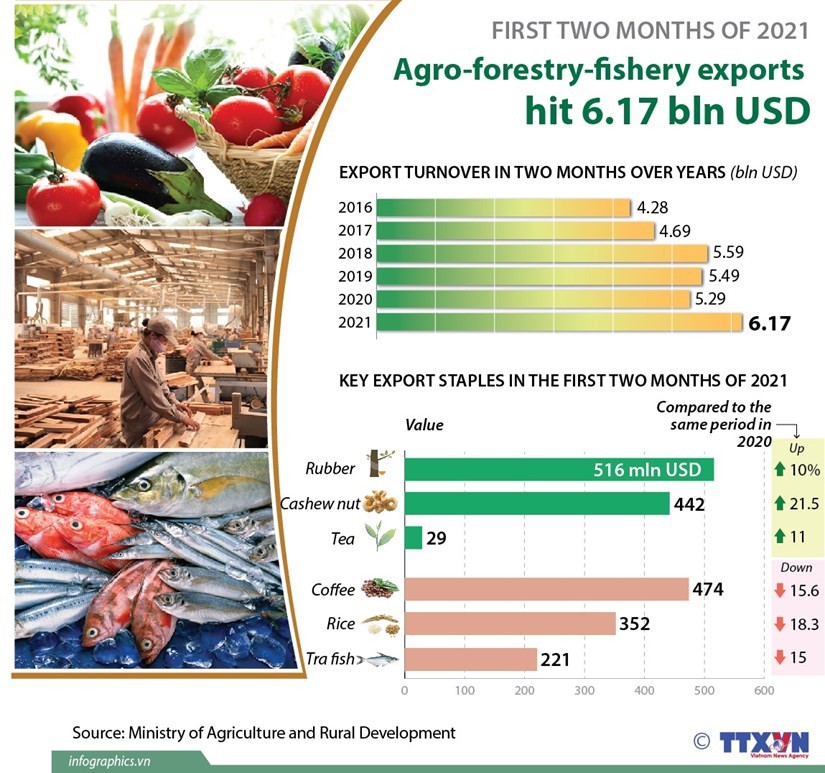 Agro-forestry-fishery exports hit US$6.17 bln ảnh 1