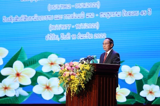 Ceremony held to mark 60th founding anniversary of Vietnam-Laos diplomatic ties ảnh 7