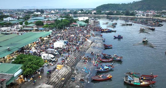 Bustling rhythms at fishing villages in Central region ảnh 1