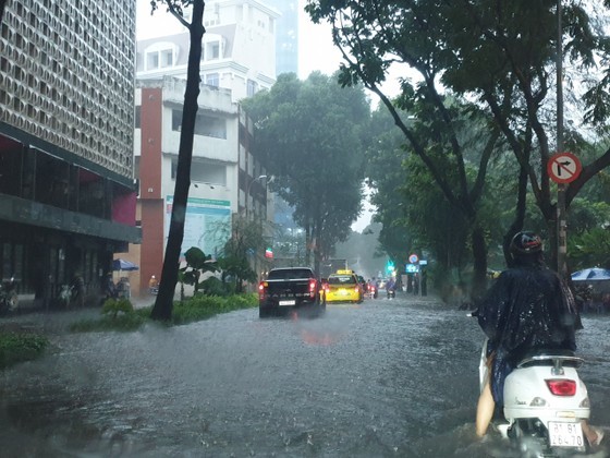 Torrential rain causes traffic chaos, flooding in HCMC  ảnh 3