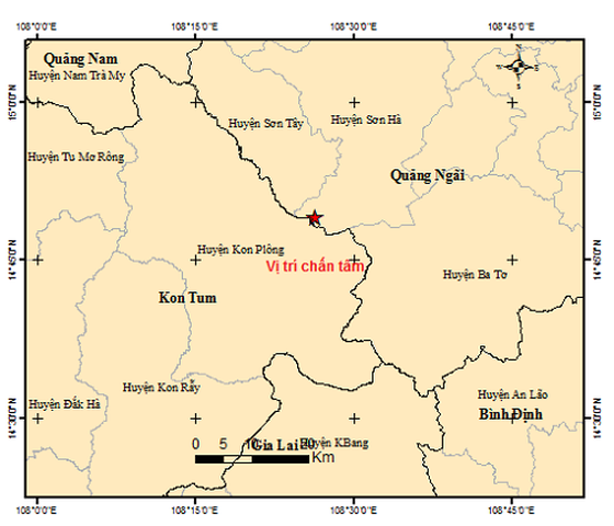 Magnitude-2.5 earthquake occurs in Quang Ngai Province ảnh 1