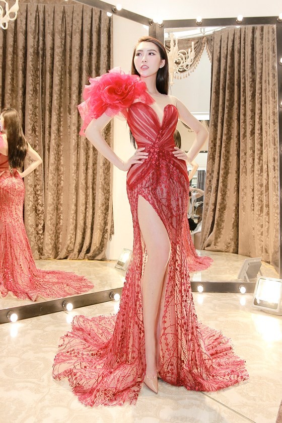 Tường Linh mang hơn 50 bộ trang phục đến Miss Intercontinental 2017 ảnh 2