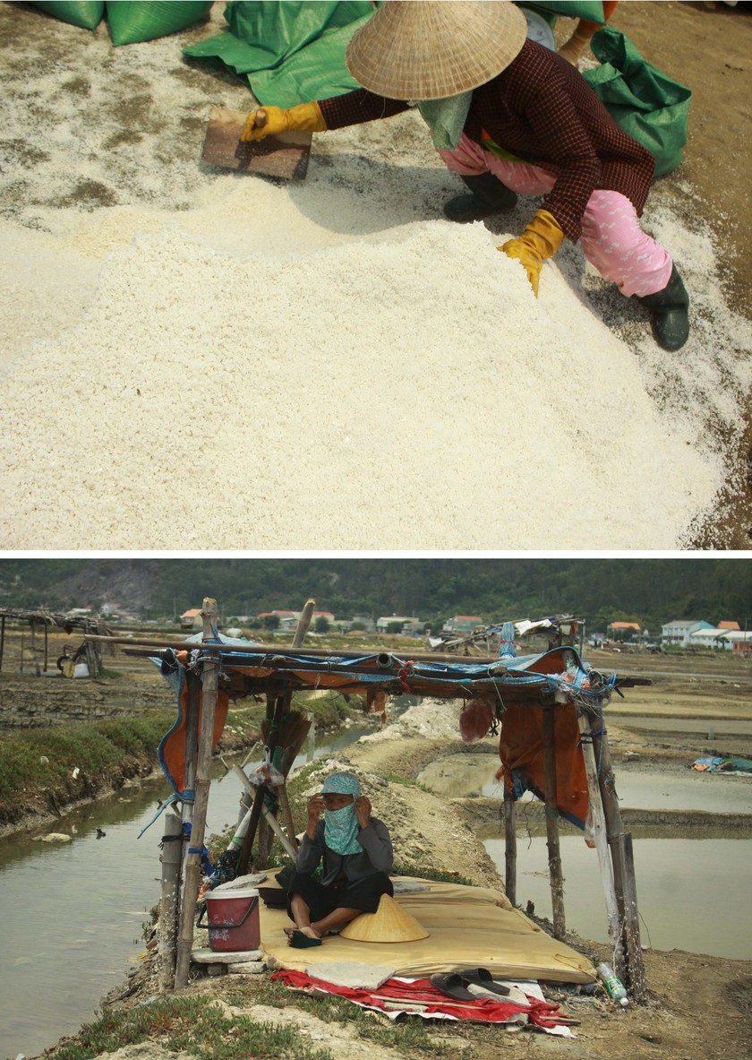 Sa Huynh salt farmers endure falling prices ảnh 4