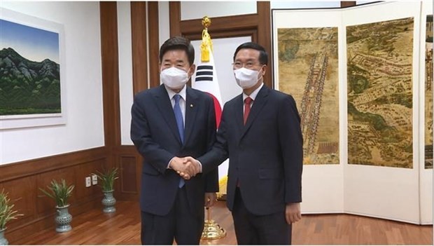 Vietnamese Party delegation busy in RoK ảnh 1